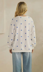 Polka Dot Crew Neck Pullover (S-L)