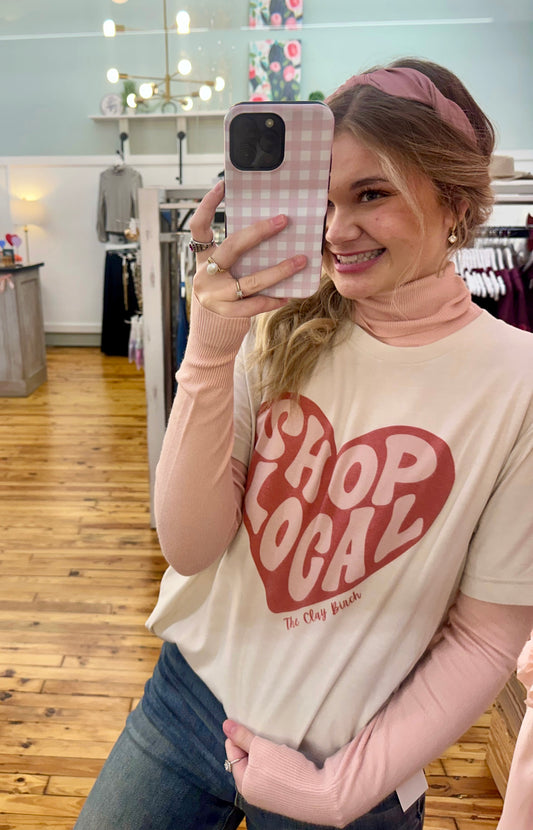 Shop Local Graphic Tee (The Clay Birch)(S-3X)