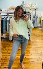 SALE! Relaxed Fit Vertical Striped Rayon Button Down Shirt (S-L)