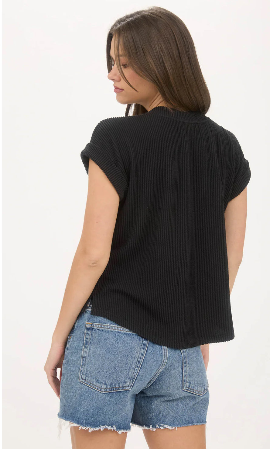 GEORGIA SHORT SLEEVE SWEATER KNIT T-SHIRT (S-L)