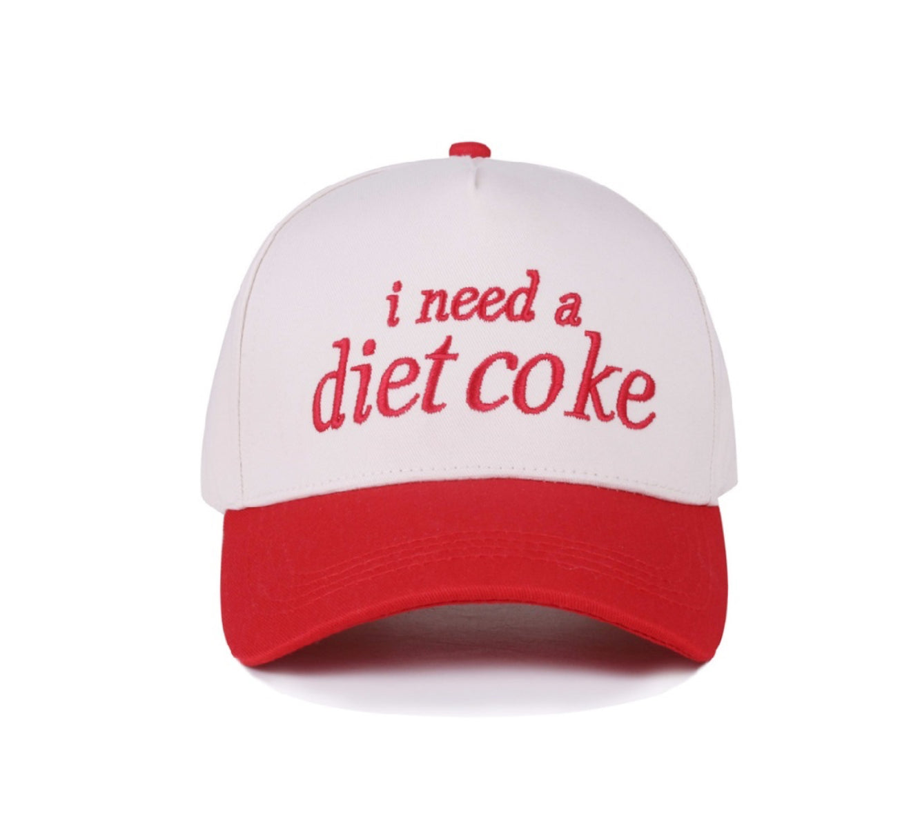 I NEED A DIET COKE TWO TONE CANVAS COTTON CAP