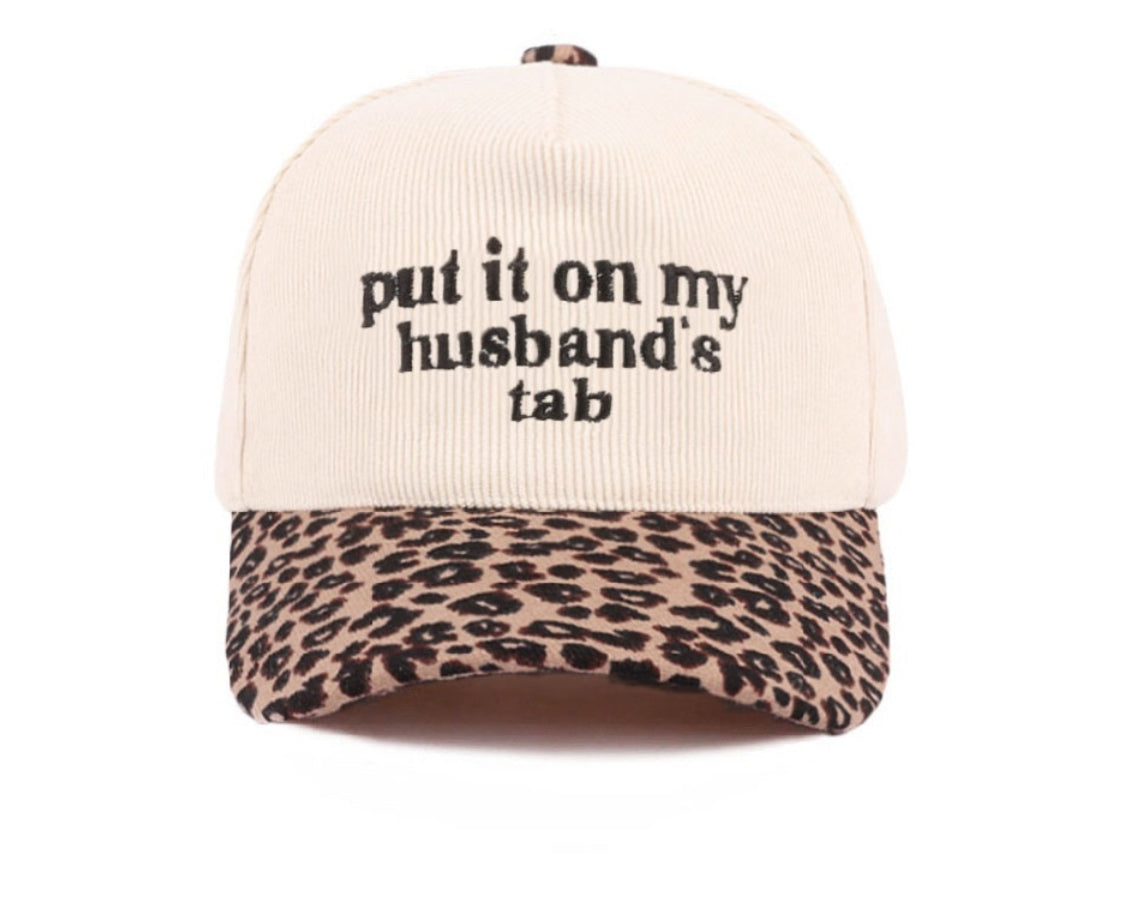 PUT IT ON MY HUSBAND’S TAB TWO-TONE CORDUROY CAP