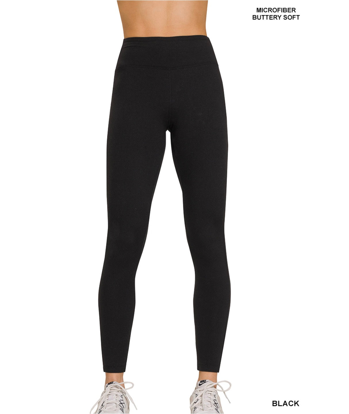 BRUSHED MICROFIBER WAISTBAND LEGGINGS (Reg & Plus)