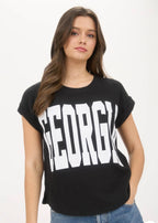 GEORGIA SHORT SLEEVE SWEATER KNIT T-SHIRT (S-L)