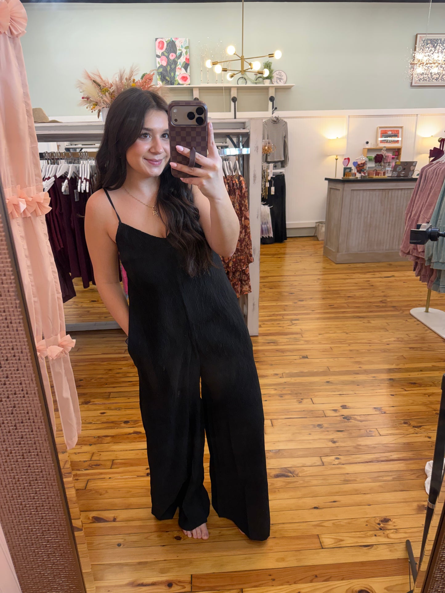 The Janie Pleated Wide Leg Jumpsuit w/ Pockets (S-L)(3 Colors)