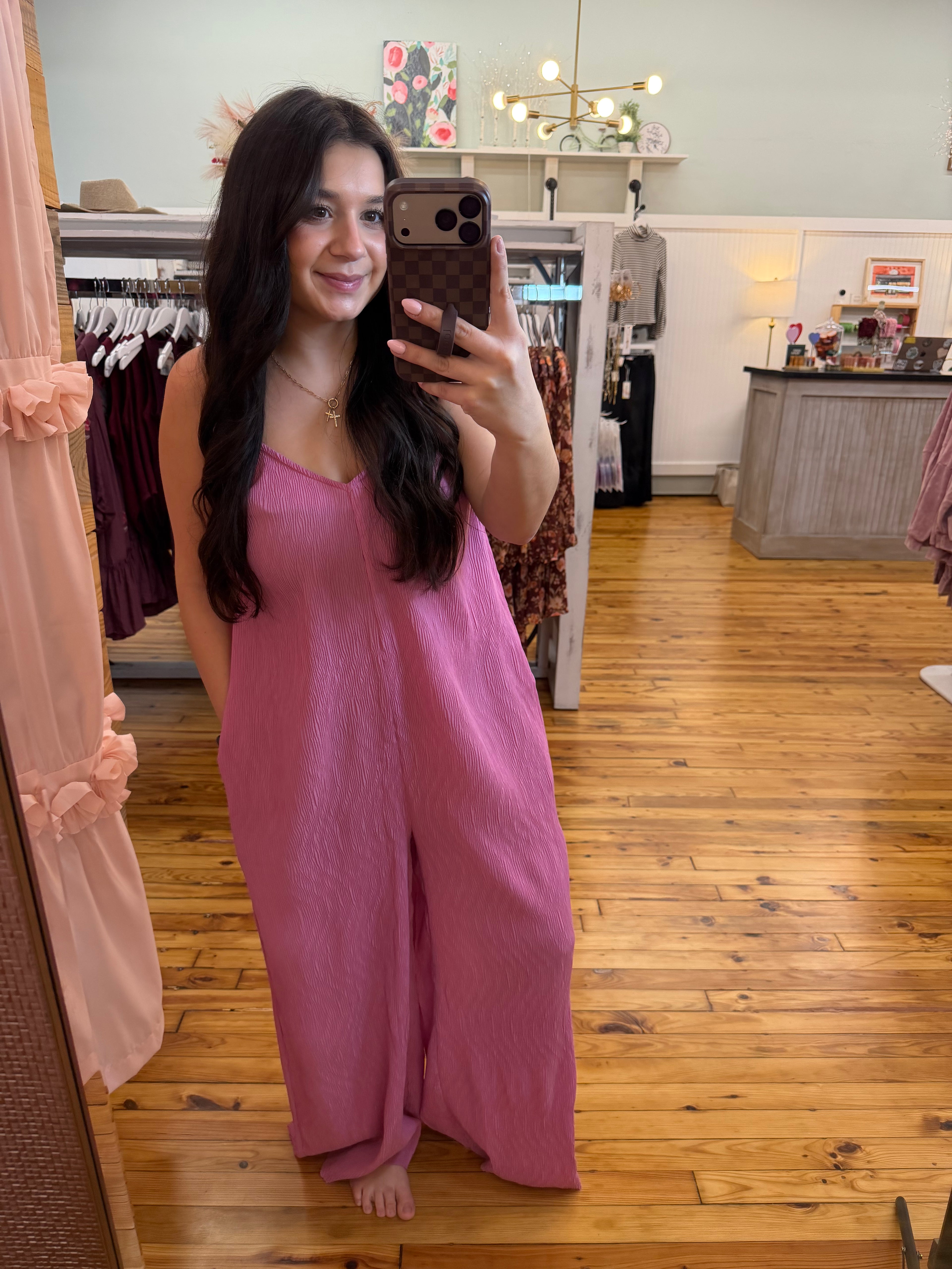 The Janie Pleated Wide Leg Jumpsuit w/ Pockets (S-L)(3 Colors)