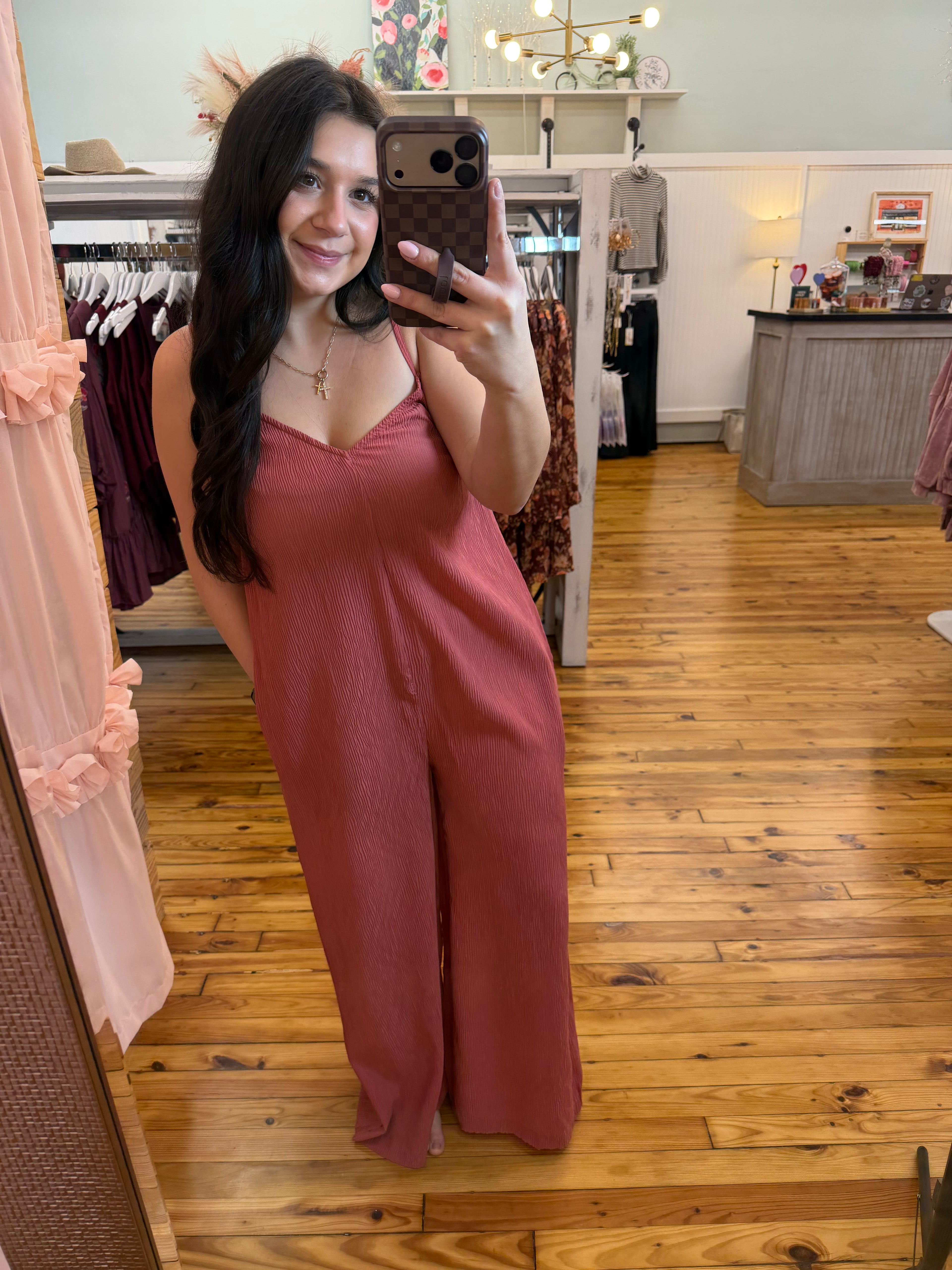 The Janie Pleated Wide Leg Jumpsuit w/ Pockets (S-L)(3 Colors)