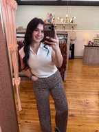 Sleeveless Collared Knit Top (S-L)