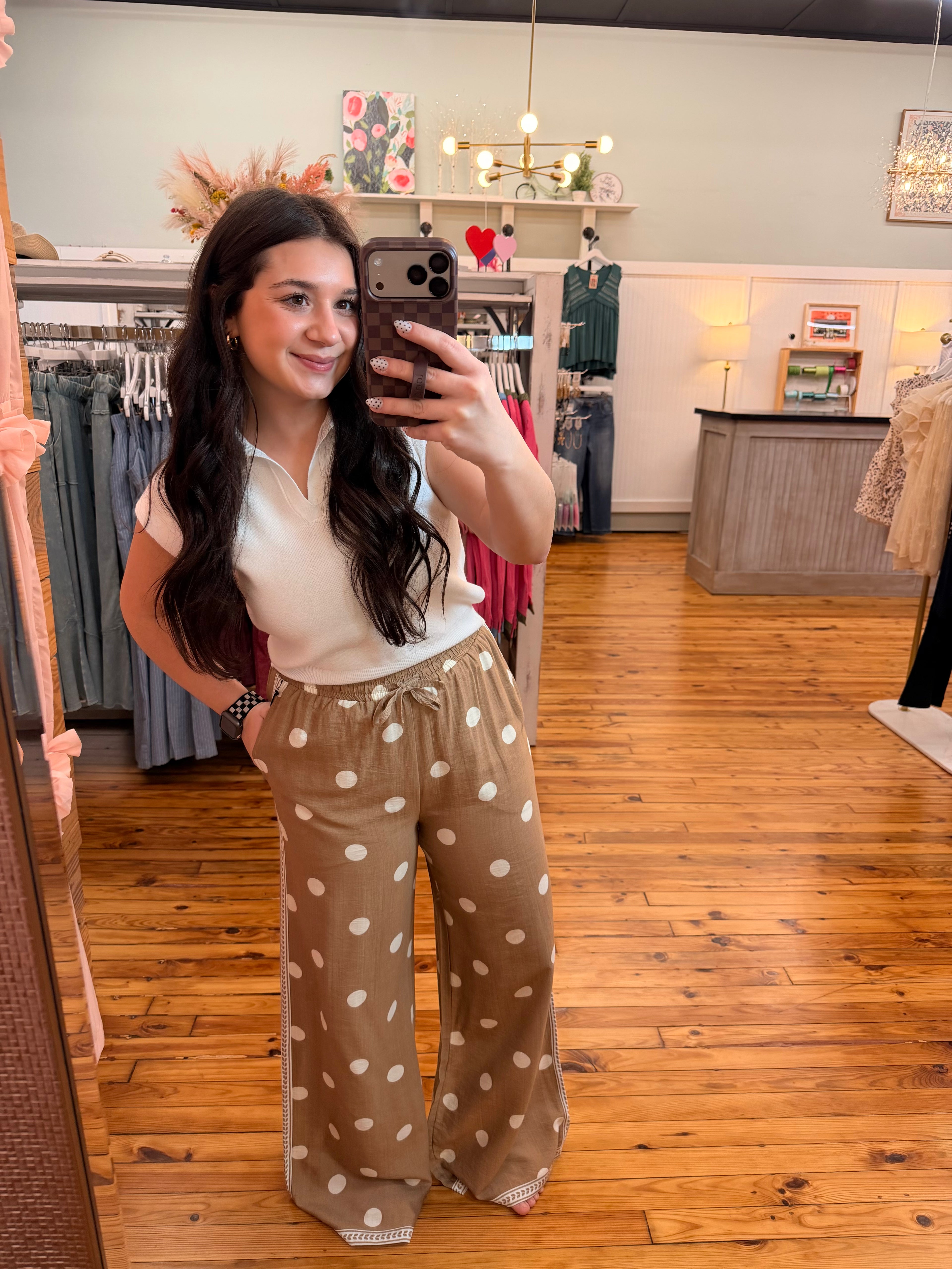 Womens Drawstring Boho Wide Leg Pants (S-XL)