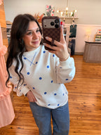 Polka Dot Crew Neck Pullover (S-L)