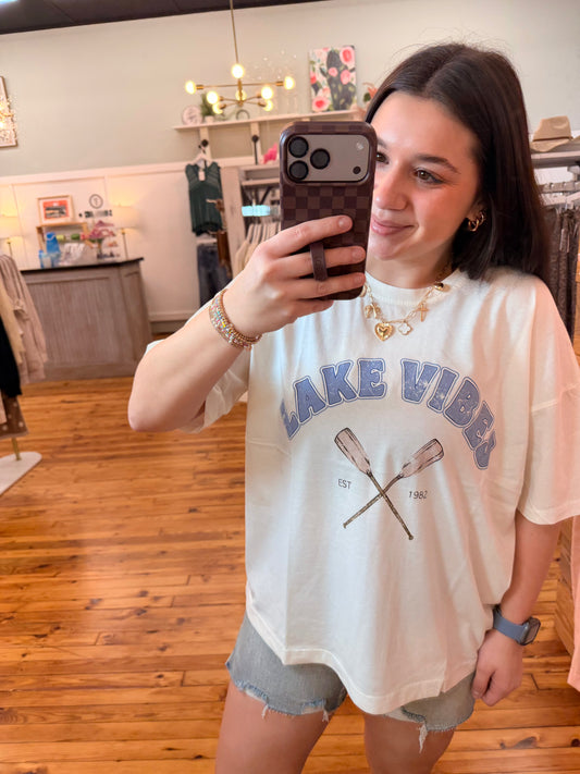 LAKE VIBES SHORT SLEEVE GRAPHIC T-SHIRT🚤 (S-L)