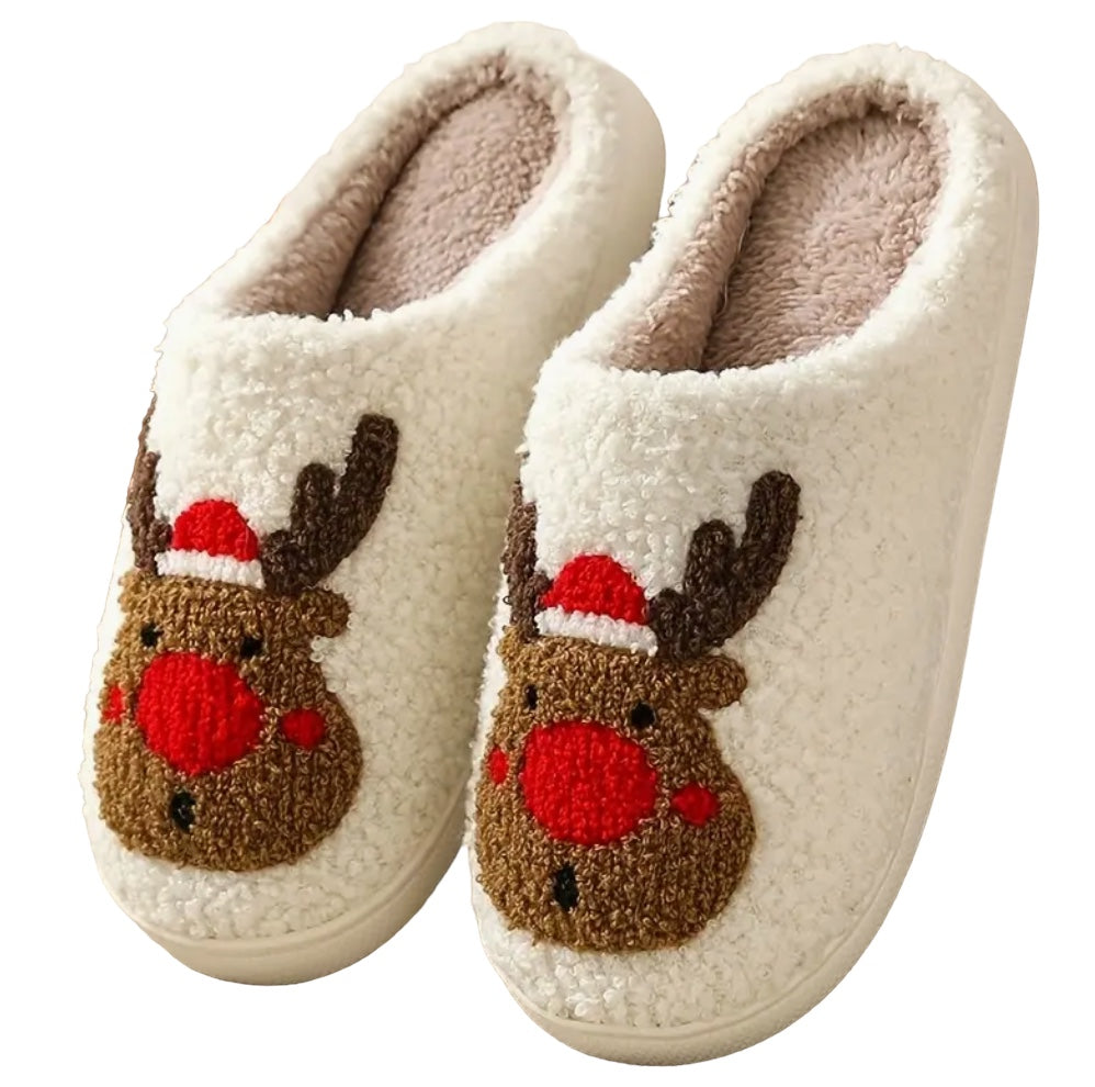 Reindeer Slippers (Red or Green)