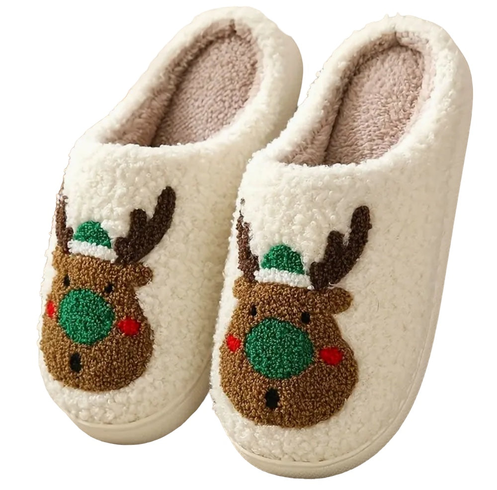 Reindeer Slippers (Red or Green)