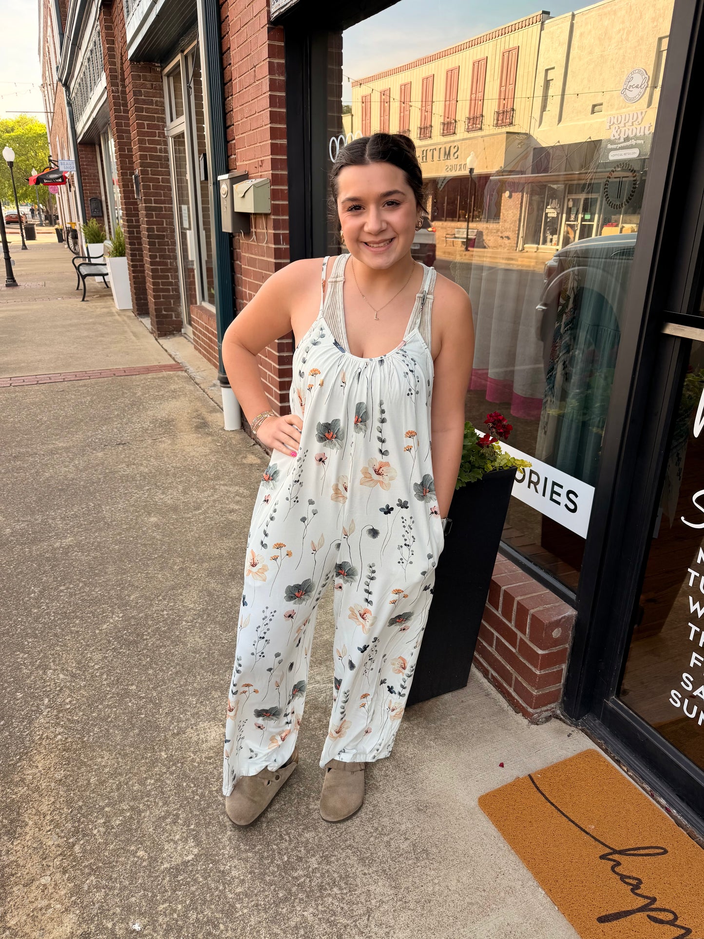 Casual Floral Jumpsuit (S-3X)