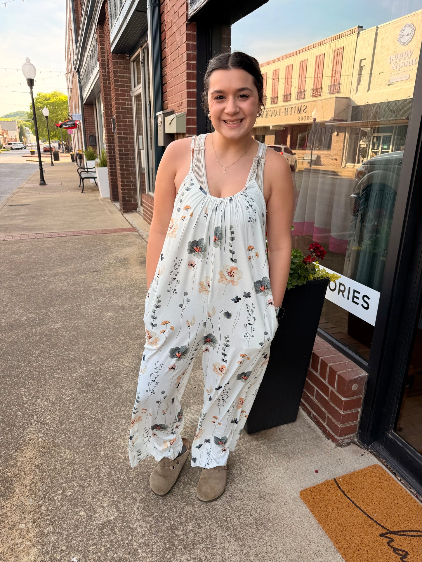 Casual Floral Jumpsuit (S-3X)