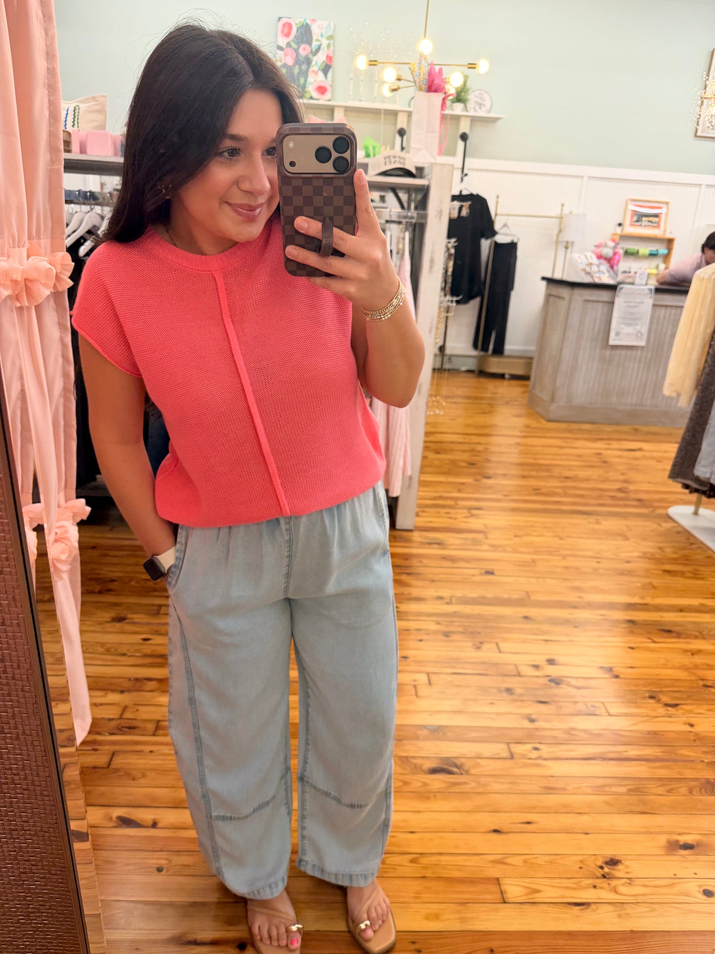 The Tisha Elastic Waist Denim Pants (S-L)