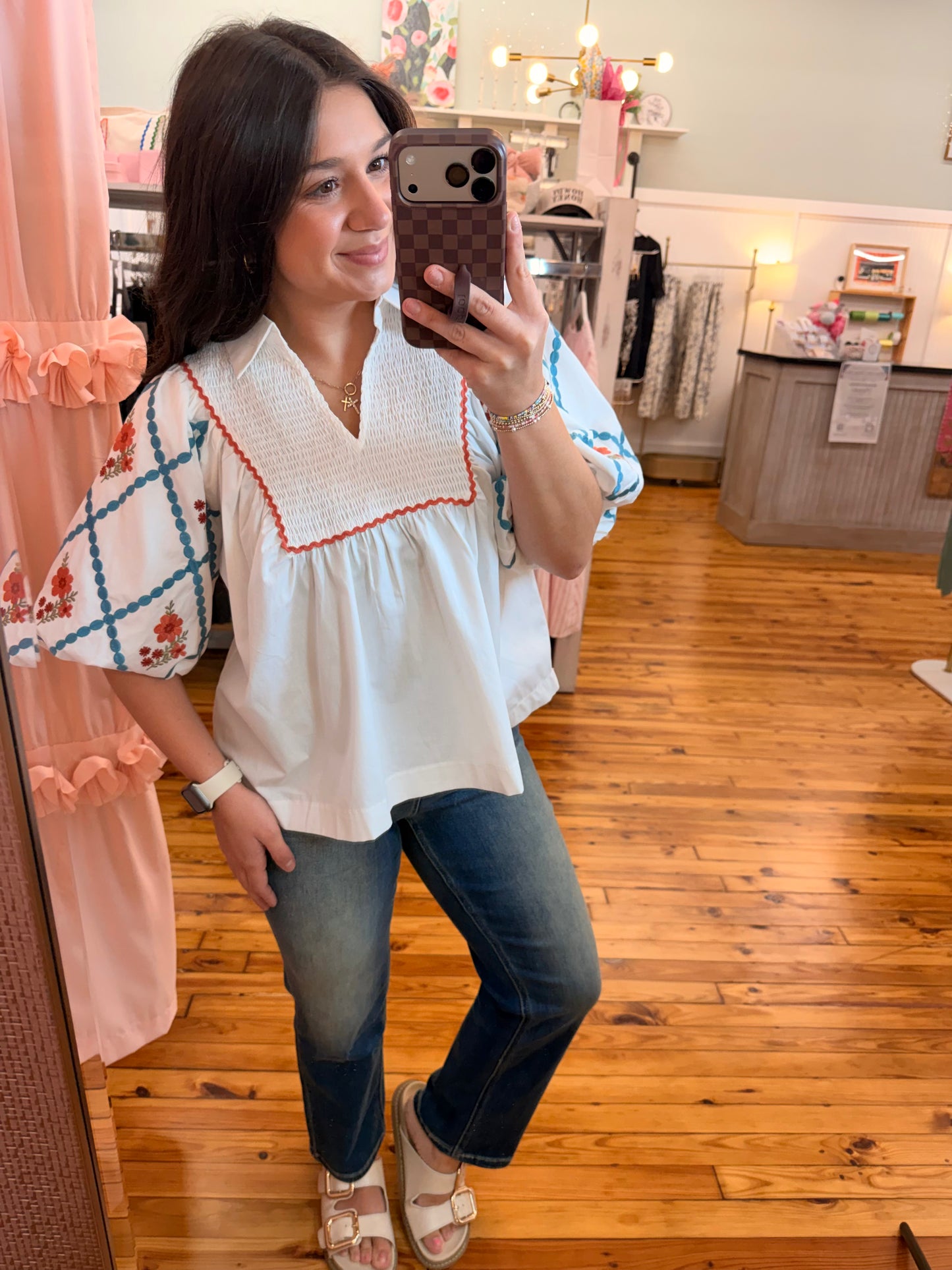 The Jaycee Cotton Poplin Top (S-L)