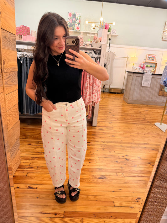 Polka Dot Barrel Jeans (4-16)
