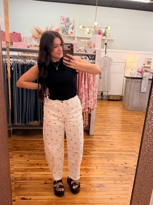 Polka Dot Barrel Jeans (4-16)