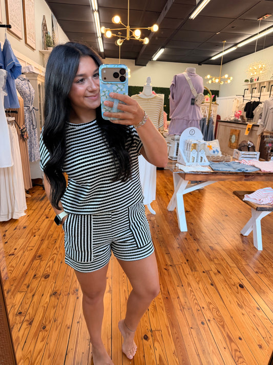 🖤Striped Textured Knit Set (S-XL)