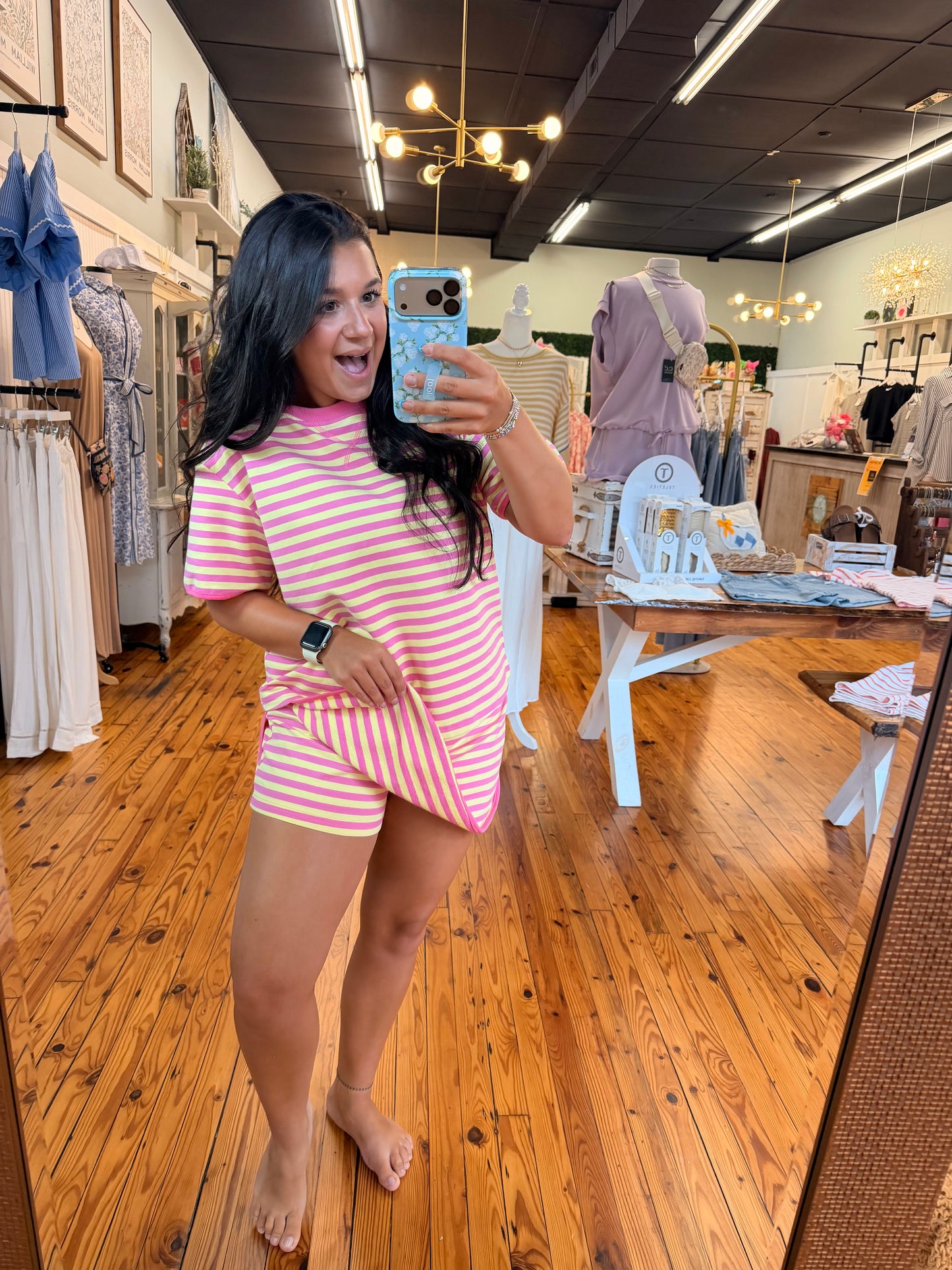 🩷☀️The Summer Stripe Skirt Set (S-XL)