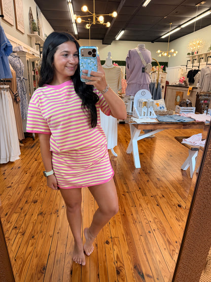 🩷☀️The Summer Stripe Skirt Set (S-XL)