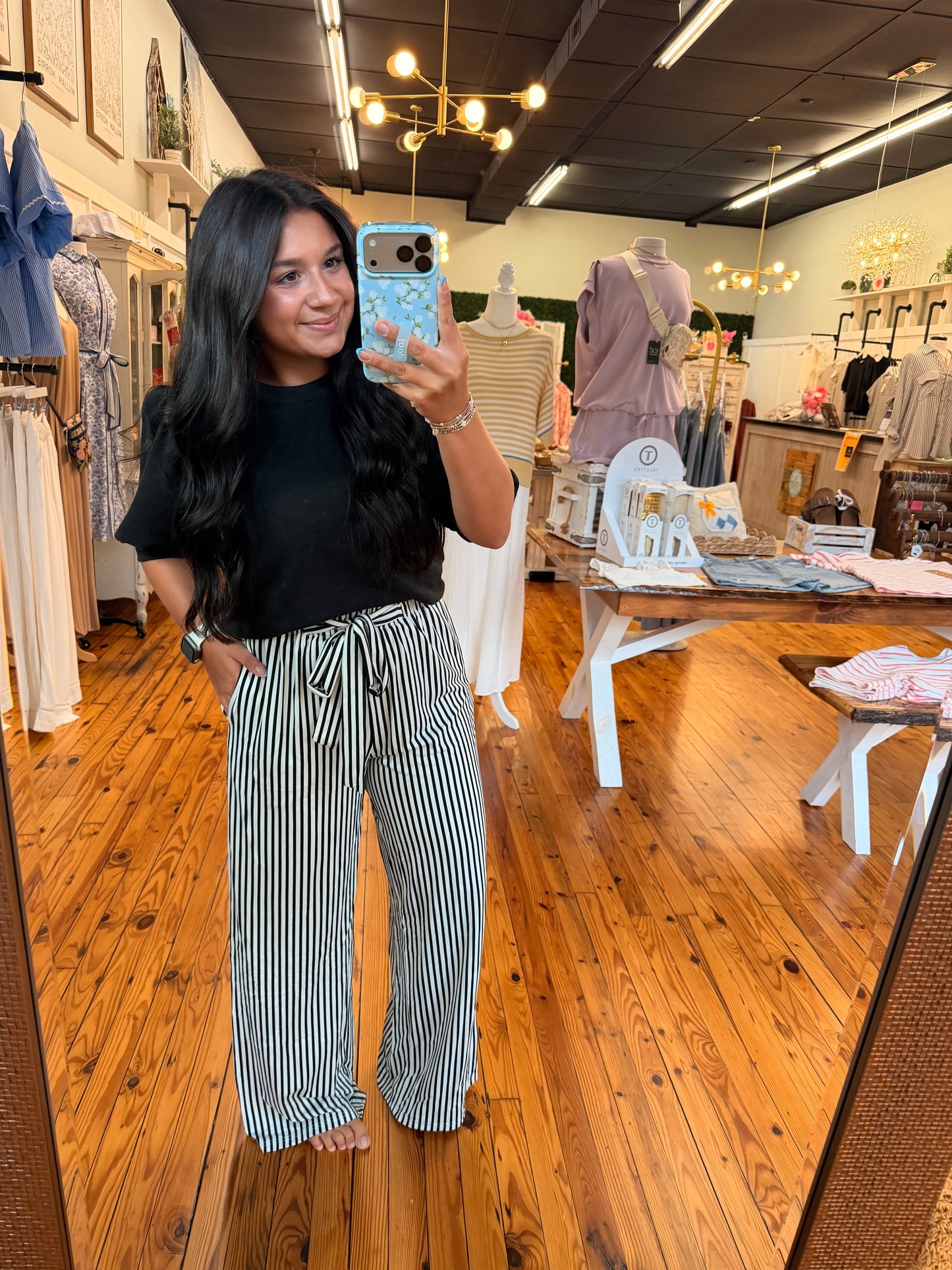 The Flowy Stripe Pants (S-2X)