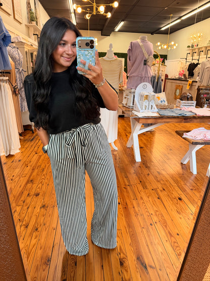 The Flowy Stripe Pants (S-2X)