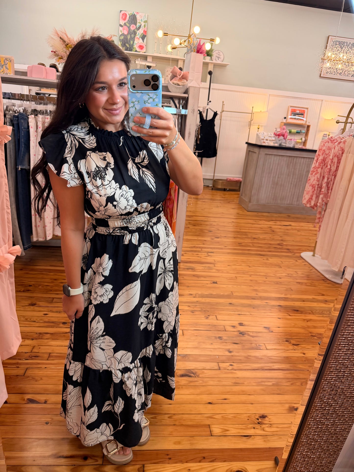 The Cynthia Flutter Sleeve Dress (S-L)
