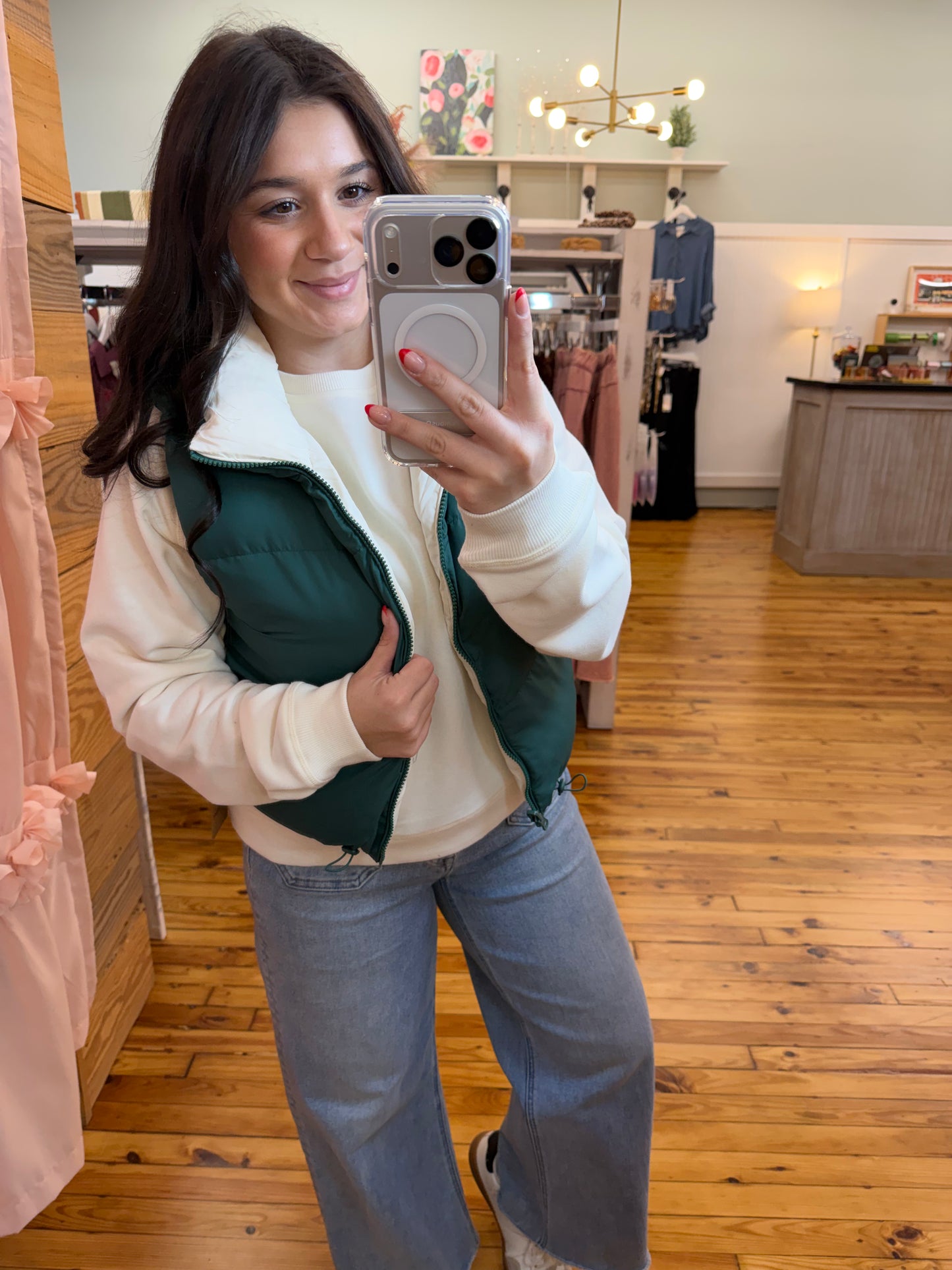 SALE! REVERSIBLE ZIP UP PUFFER VEST (S-L)