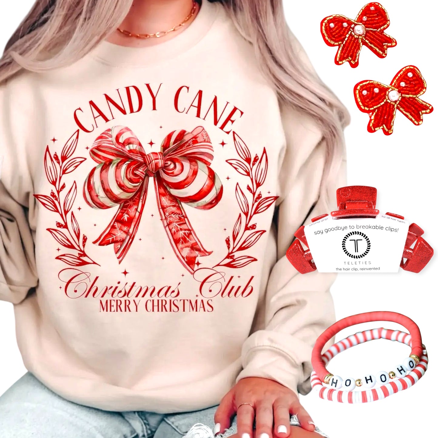 SALE! Candy Cane Christmas Club Sweatshirt (S-XL)