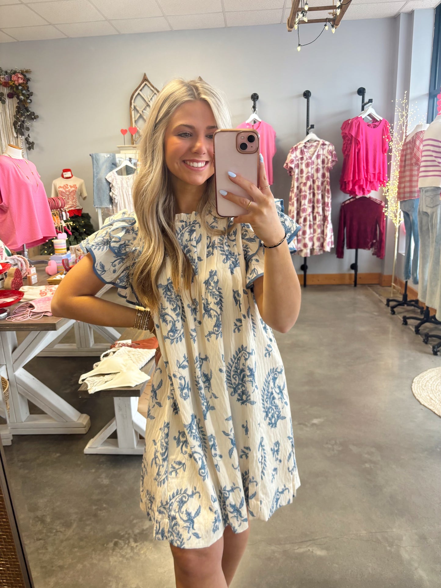 The Kennedy Paisley Print Dress (S-2X)