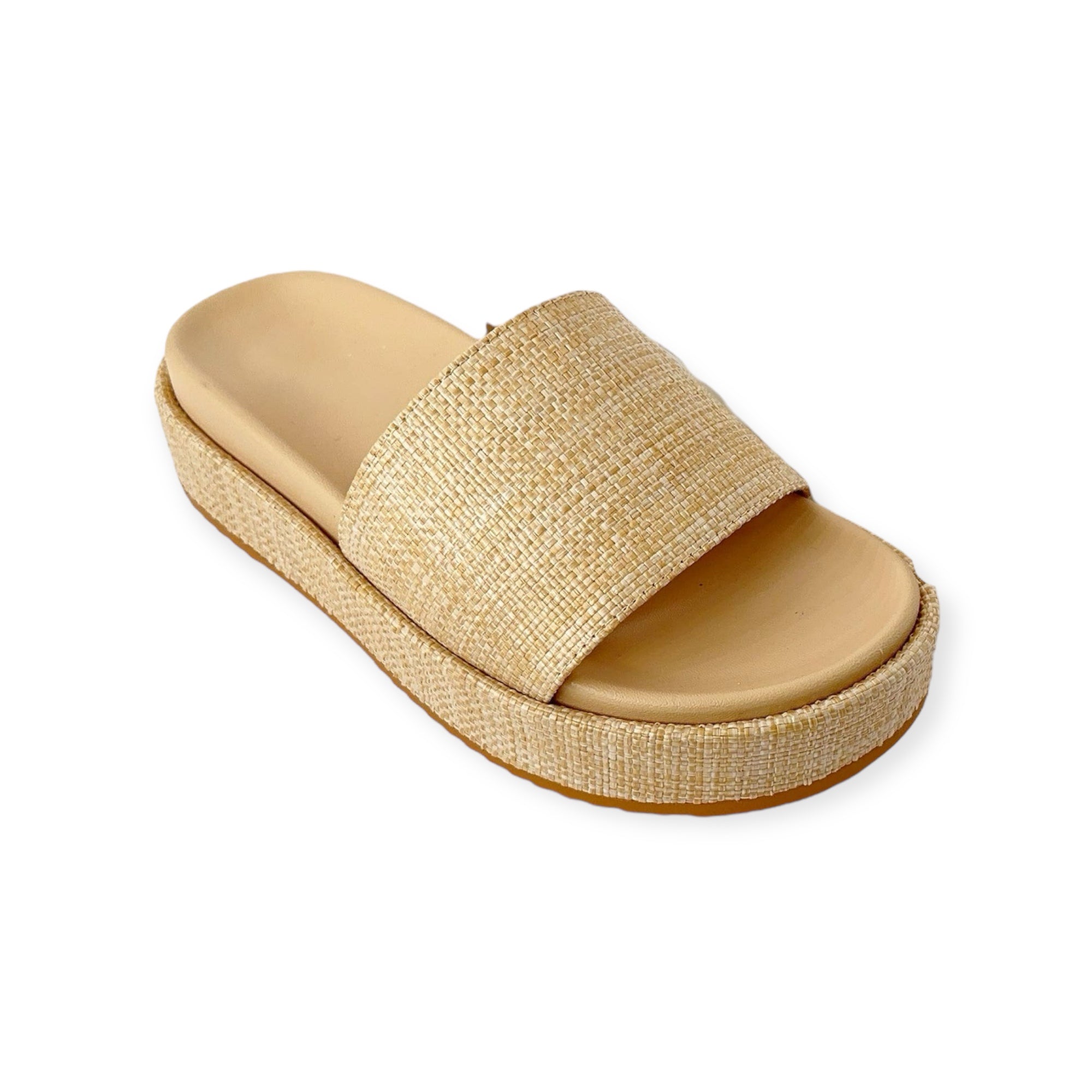 SALE! The Janie Platform Sandals (Raffia)(5-10)