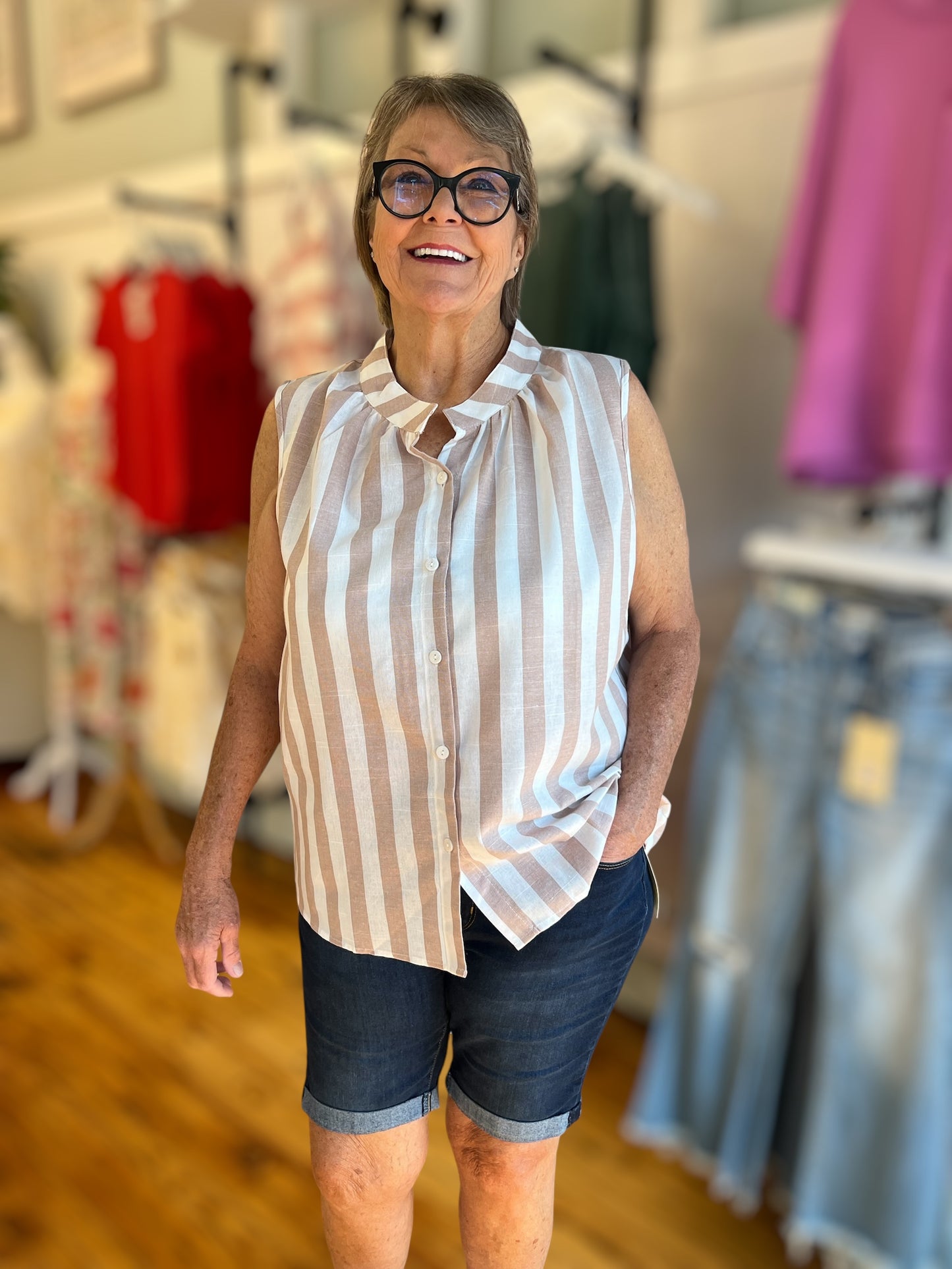 The Vanilla Stripped Top (S-XL)
