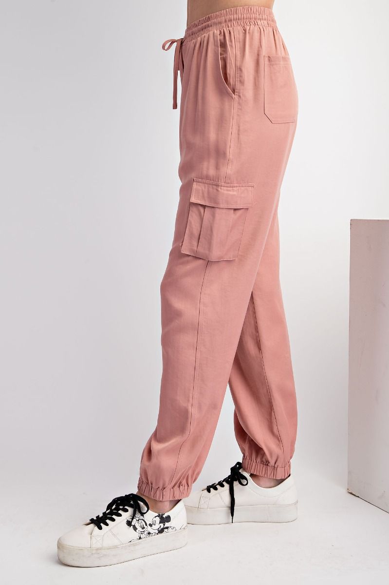 Silky Satin Cargo Pants (S-L)