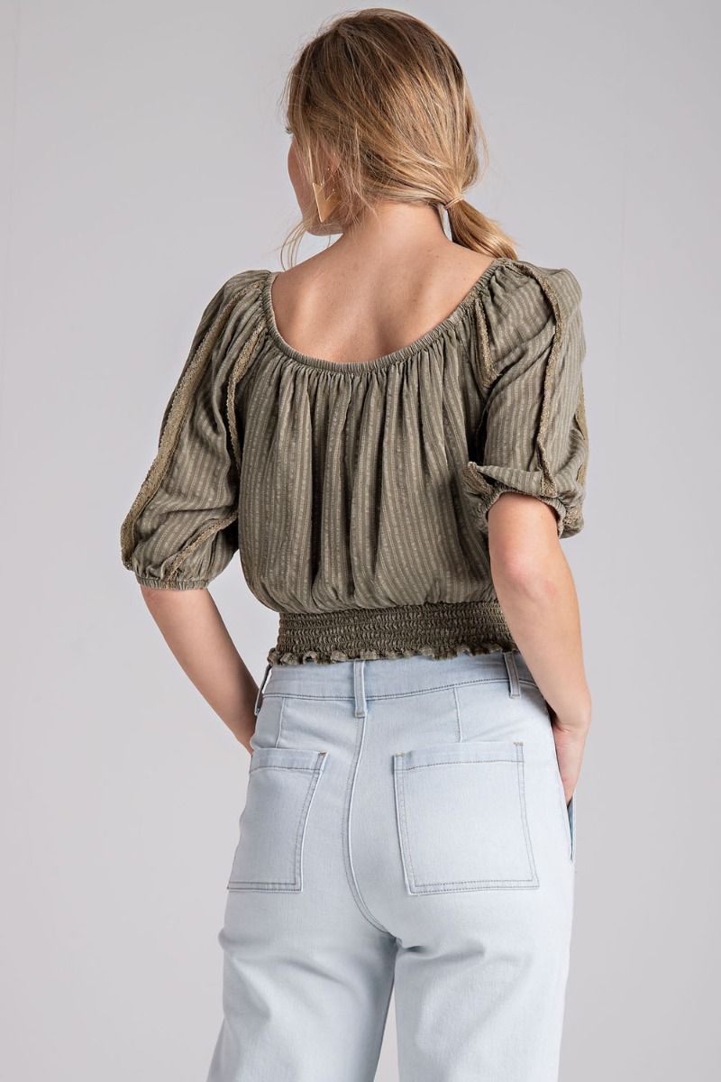 The Kenlie Olive Top (S-L)