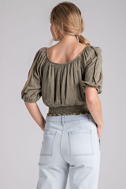 SALE! The Kenlie Olive Top (S-L)