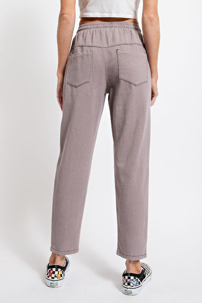 Lilac Grey Washed Twill Pants (S-L)