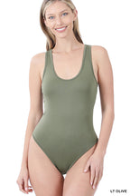PREMIUM COTTON RACER BACK TANK BODYSUIT (S-XL)(MULTIPLE COLORS)