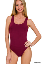 PREMIUM COTTON RACER BACK TANK BODYSUIT (S-XL)(MULTIPLE COLORS)