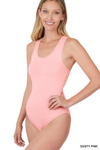 PREMIUM COTTON RACER BACK TANK BODYSUIT (S-XL)(MULTIPLE COLORS)