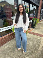 The Emmie Waffle Weave V-Neck Top (S-2X)(Runs Roomy!)
