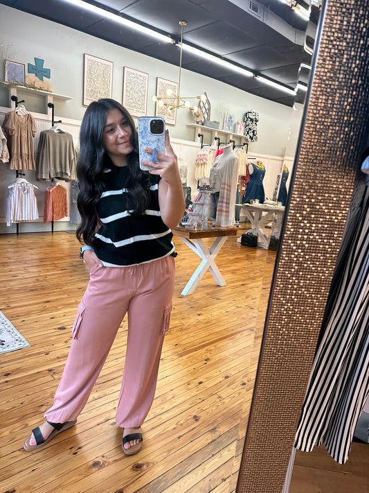 Silky Satin Cargo Pants (S-L)