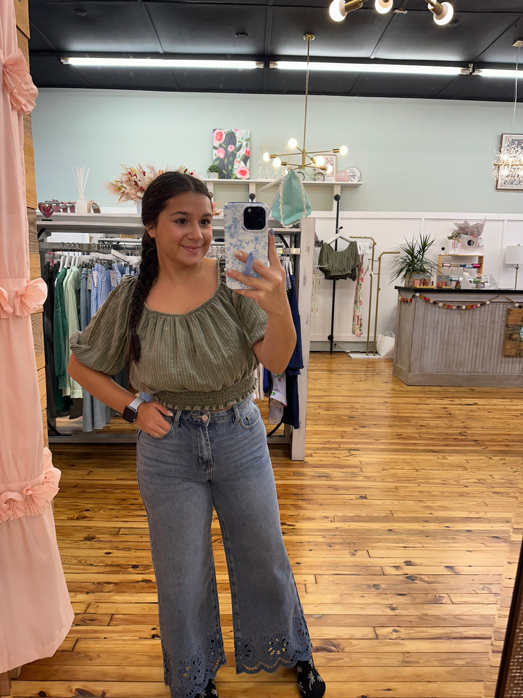 The Kenlie Olive Top (S-L)