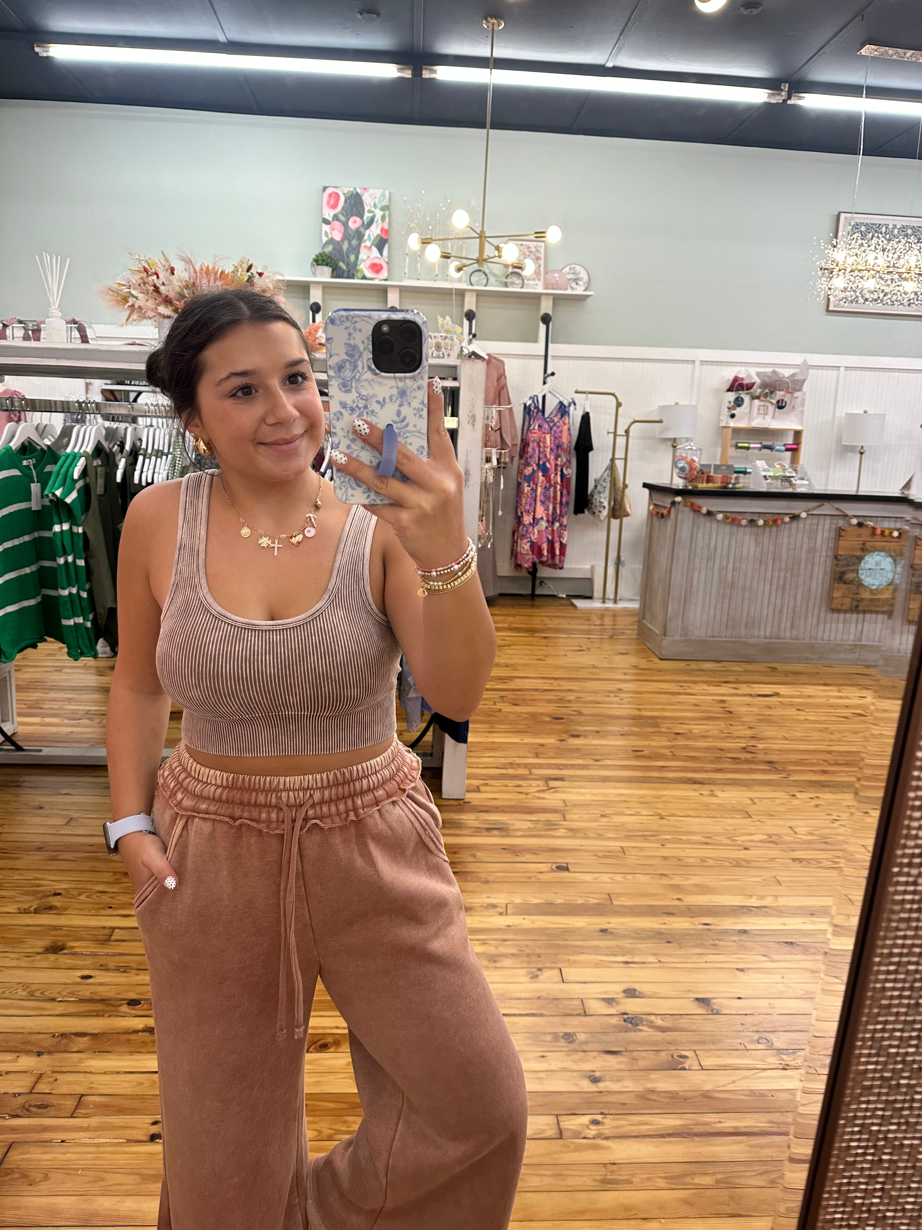 The Rosie Ribbed Seamless Bralette (2 Colors) (S/M, L/XL)
