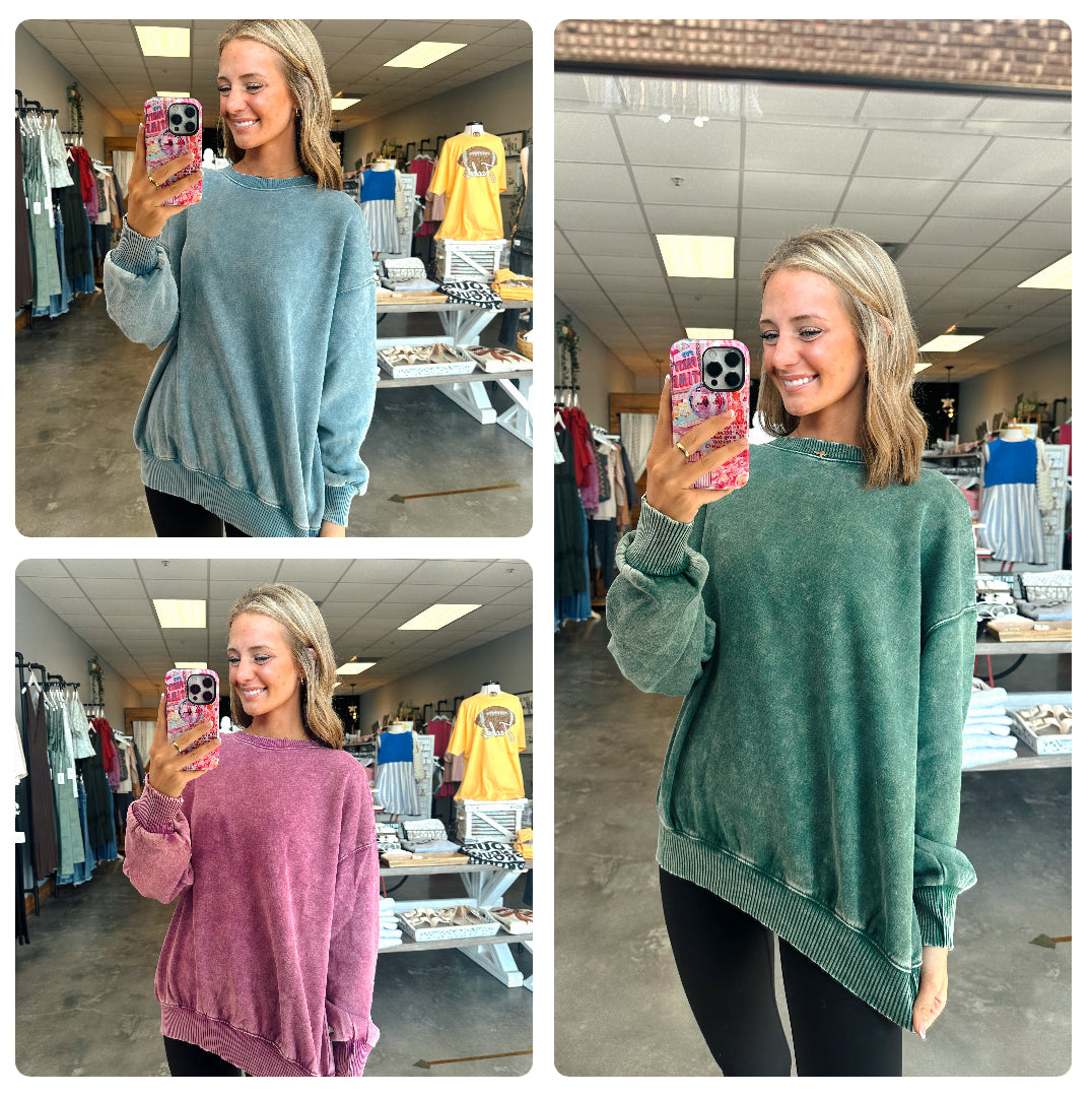 COZY IS WHERE IT'S AT SWEATSHIRT (S-3X)  (MULTIPLE COLORS)