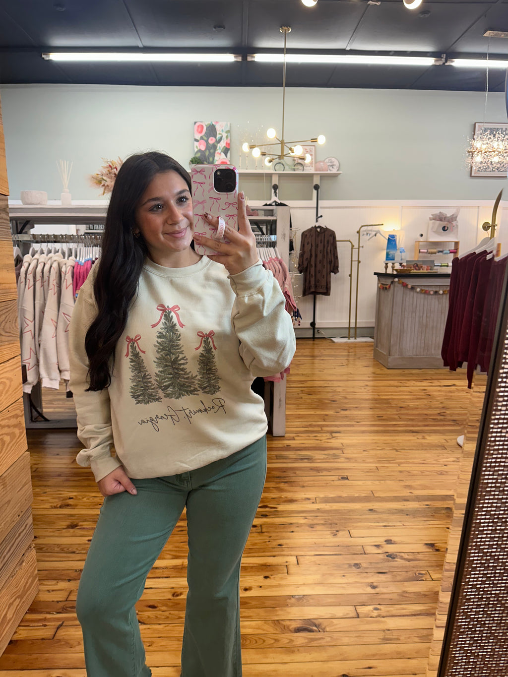 Rockmart Ga Christmas Crewneck Sweatshirt (S-3X)