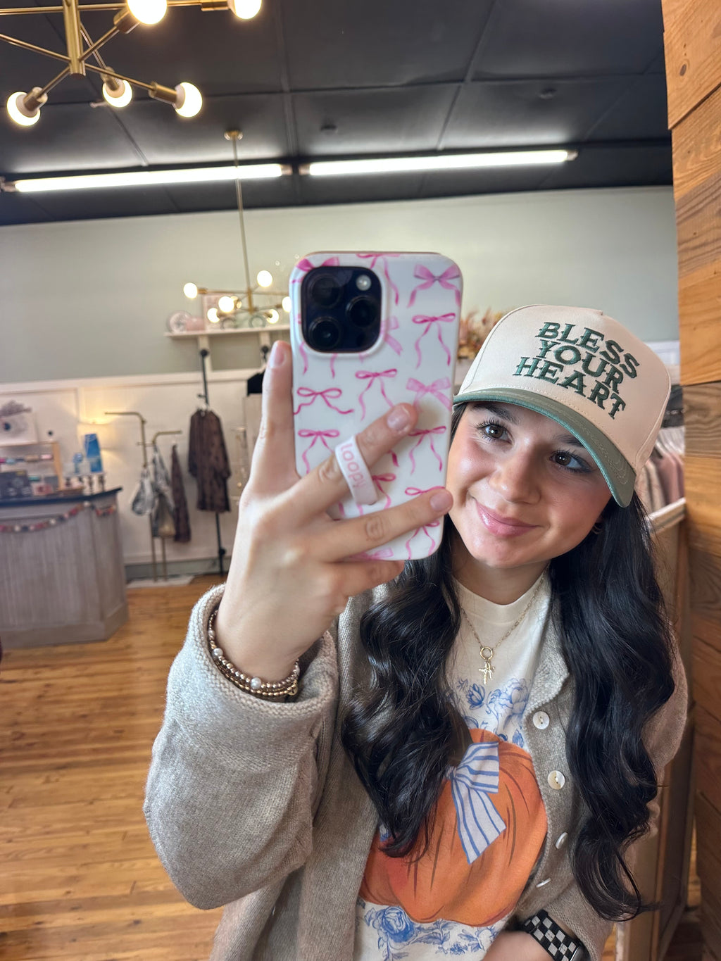 BLESS YOUR HEART TWO TONE CANVAS COTTON CAP