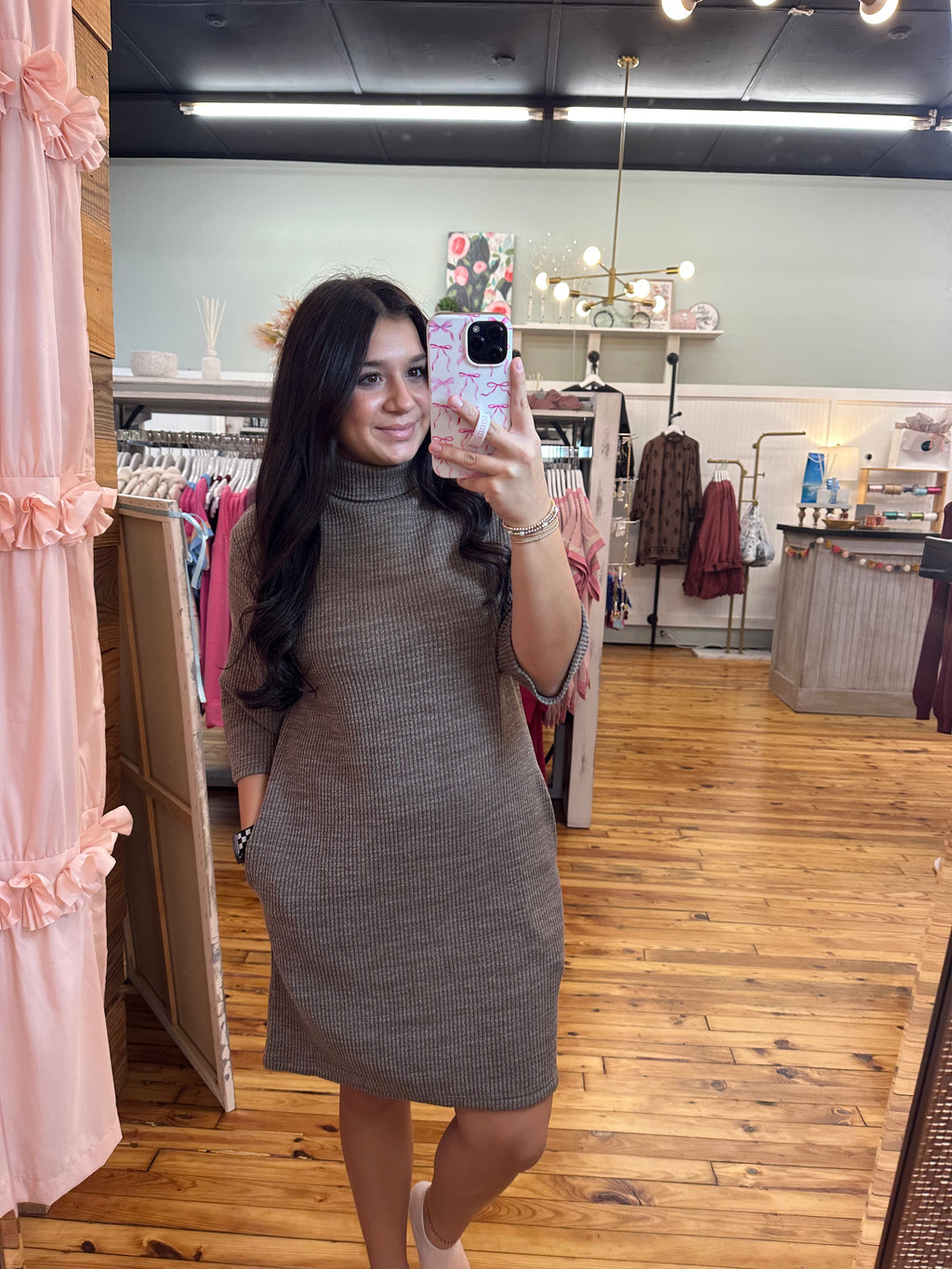 The Turtle Neck Knit Dress (S-L)(2 Colors)