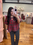 The Plaid Baby Doll Top (S-L)